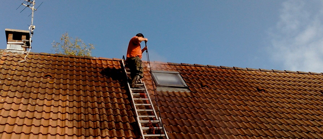 travaux de traitement du toit contre l'humidité